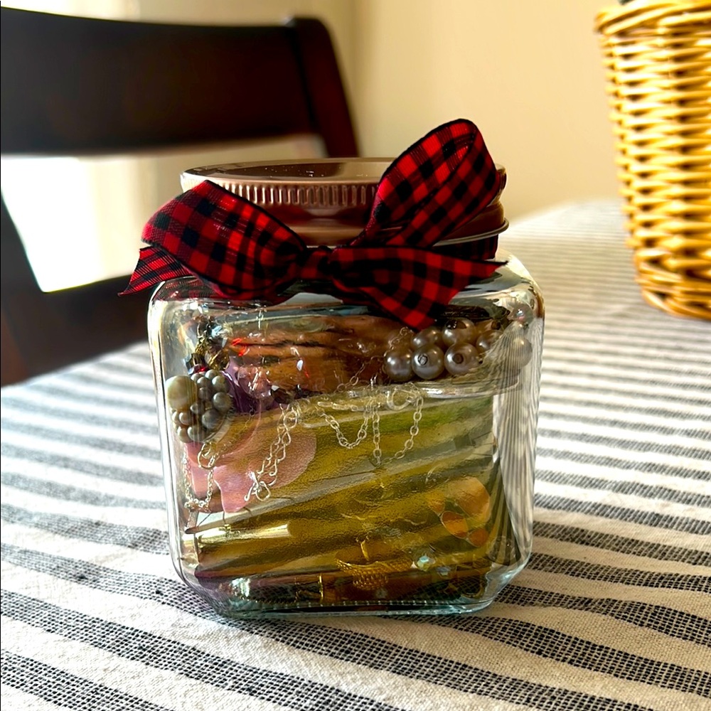 Jar of Wearable Vintage Jewelry - some signed!!